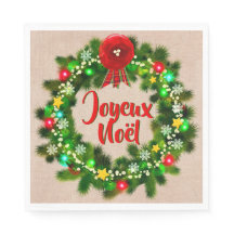 文字の編集sviette de table joyeux noel luncheon