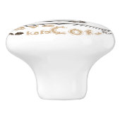 文字の芸術のコーヒーカップパターン名前 セラミックノブ (側面)