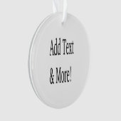 文字の追加カスタマイズ自分のパーソナライズされた オーナメント (正面)