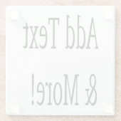 文字の追加カスタマイズ自分のパーソナライズされた ガラスコースター (裏面)