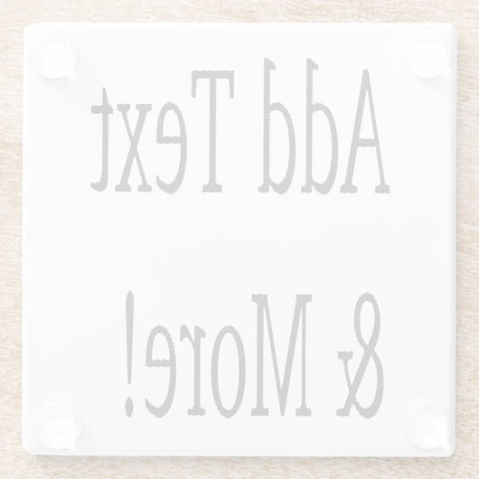 文字の追加カスタマイズ自分のパーソナライズされた ガラスコースター (裏面)