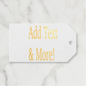 文字の追加カスタマイズ自分のパーソナライズされた ギフトタグ (正面 (横))