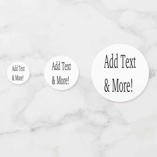 文字の追加カスタマイズ自分のパーソナライズされた コンフェッティ (正面)