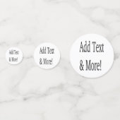 文字の追加カスタマイズ自分のパーソナライズされた コンフェッティ (裏面)