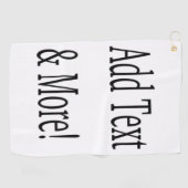 文字の追加カスタマイズ自分のパーソナライズされた ゴルフタオル (横)