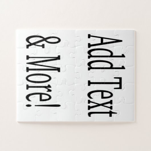 文字の追加カスタマイズ自分のパーソナライズされた ジグソーパズル (横)