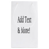 文字の追加カスタマイズ自分のパーソナライズされた スモールペーパーバッグ (裏面)