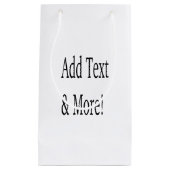 文字の追加カスタマイズ自分のパーソナライズされた スモールペーパーバッグ (正面)