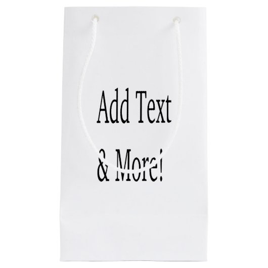 文字の追加カスタマイズ自分のパーソナライズされた スモールペーパーバッグ (正面)