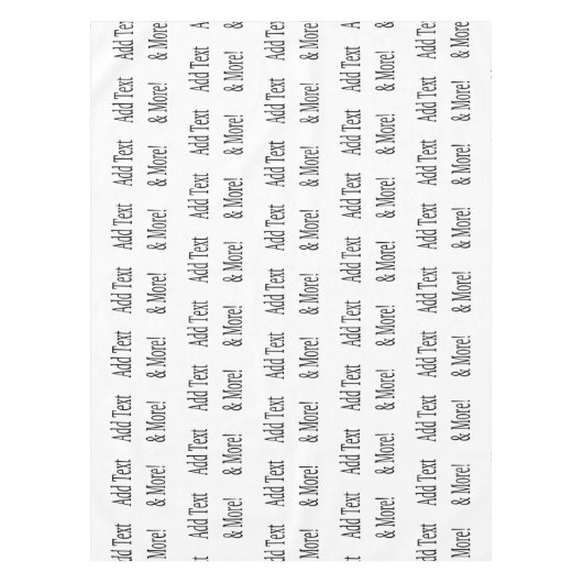 文字の追加カスタマイズ自分のパーソナライズされた テーブルクロス (正面)