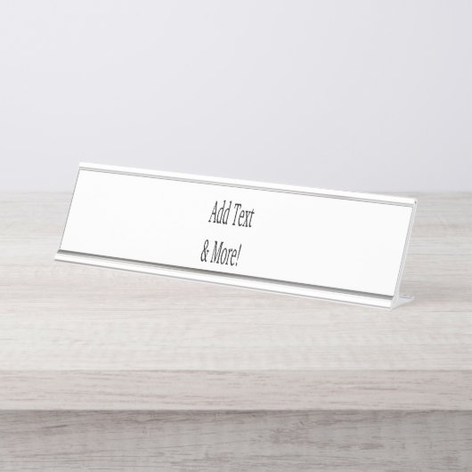 文字の追加カスタマイズ自分のパーソナライズされた デスクネームプレート (正面)