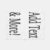 文字の追加カスタマイズ自分のパーソナライズされた フリースブランケット (正面(横))