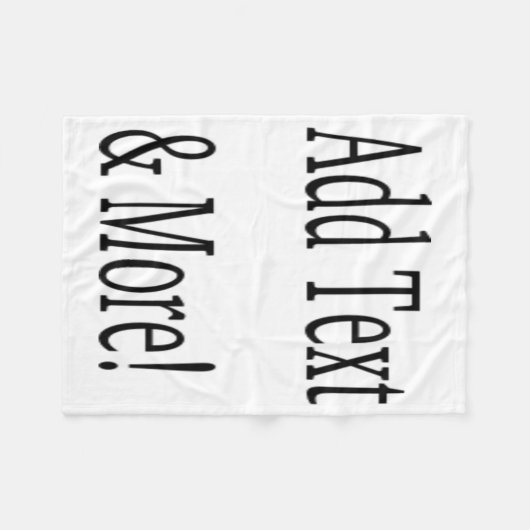 文字の追加カスタマイズ自分のパーソナライズされた フリースブランケット (正面(横))