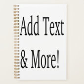 文字の追加カスタマイズ自分のパーソナライズされた プランナー手帳 (正面)