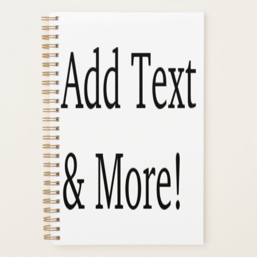 文字の追加カスタマイズ自分のパーソナライズされた プランナー手帳 (正面)