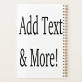 文字の追加カスタマイズ自分のパーソナライズされた プランナー手帳 (裏面)