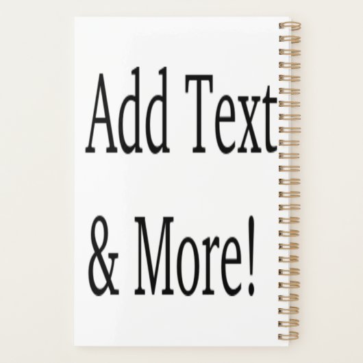 文字の追加カスタマイズ自分のパーソナライズされた プランナー手帳 (裏面)