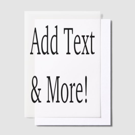 文字の追加カスタマイズ自分のパーソナライズされた ベラム紙招待状 (オフセット)