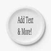 文字の追加カスタマイズ自分のパーソナライズされた ペーパープレート (正面)