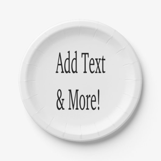 文字の追加カスタマイズ自分のパーソナライズされた ペーパープレート (正面)