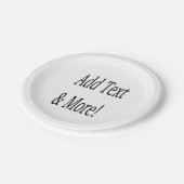 文字の追加カスタマイズ自分のパーソナライズされた ペーパープレート (アングル)