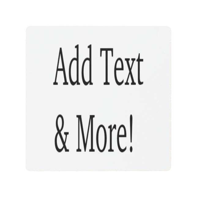 文字の追加カスタマイズ自分のパーソナライズされた メタルプリント (正面)