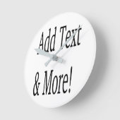 文字の追加カスタマイズ自分のパーソナライズされた ラウンド壁時計 (傾斜)