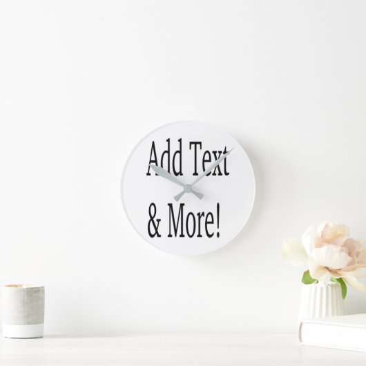 文字の追加カスタマイズ自分のパーソナライズされた ラウンド壁時計 (ホーム)