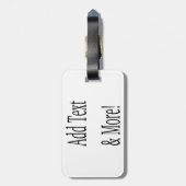 文字の追加カスタマイズ自分のパーソナライズされた ラゲッジタグ (裏面縦)