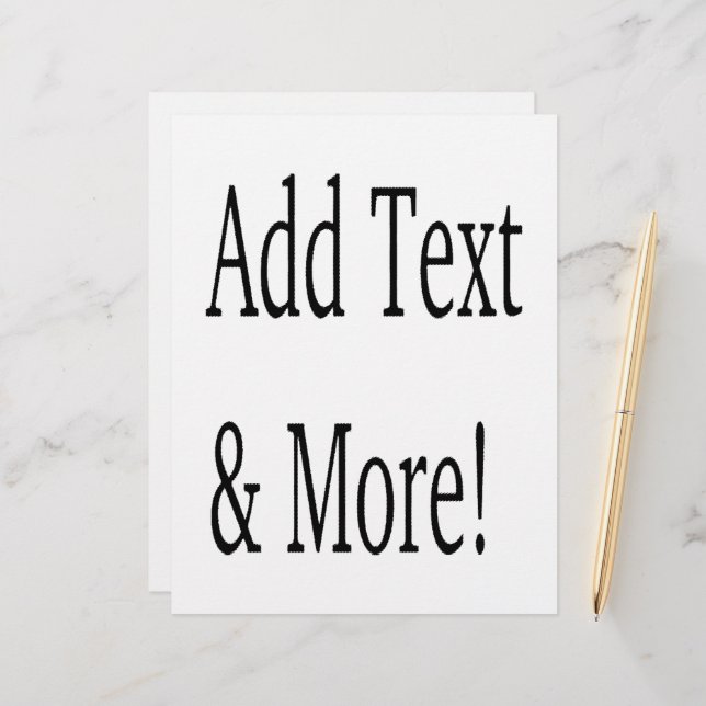 文字の追加カスタマイズ自分のパーソナライズされた レターヘッド (正面/裏面インサイチュ)