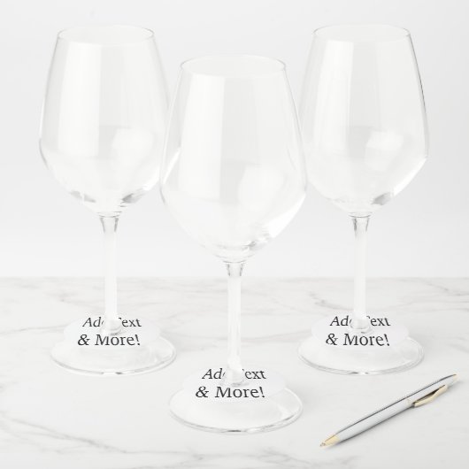 文字の追加カスタマイズ自分のパーソナライズされた ワイングラスタグ (セット)