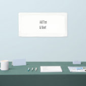 文字の追加カスタマイズ自分のパーソナライズされた 横断幕 (トレードショー)