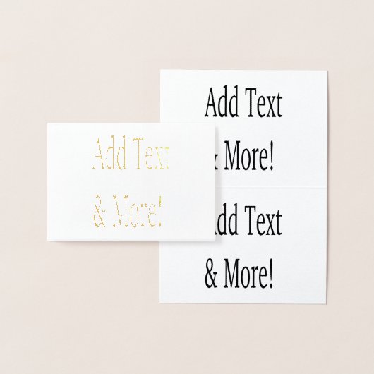 文字の追加カスタマイズ自分のパーソナライズされた 箔カード (ディスプレー)