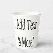 文字の追加カスタマイズ自分のパーソナライズされた 紙コップ (裏面)