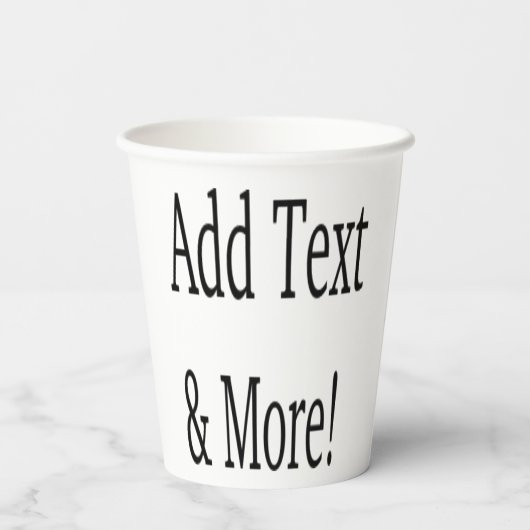 文字の追加カスタマイズ自分のパーソナライズされた 紙コップ (裏面)