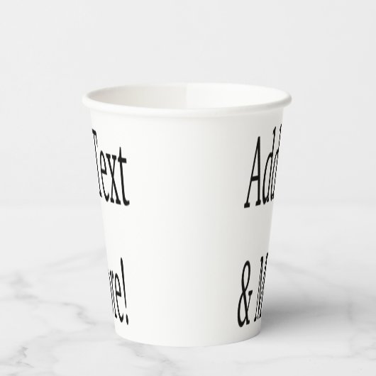 文字の追加カスタマイズ自分のパーソナライズされた 紙コップ (左)