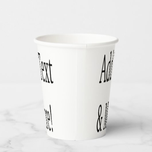 文字の追加カスタマイズ自分のパーソナライズされた 紙コップ (右)