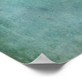 文字の追加カスタムティール（緑がかった色）と緑グランジ ポスター (角)