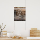 文字の追加カスタムヴィンテージ地球トーングランジ ポスター (キッチン)