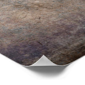 文字の追加カスタムヴィンテージ地球トーングランジ ポスター (角)