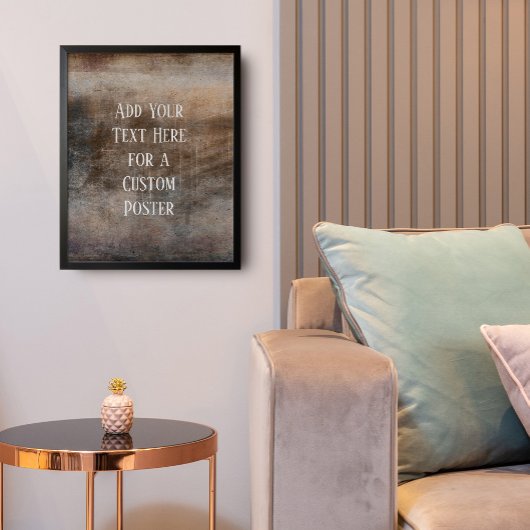 文字の追加カスタムヴィンテージ地球トーングランジ ポスター