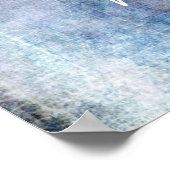 文字の追加カスタムヴィンテージ宝石トーングランジ ポスター (角)