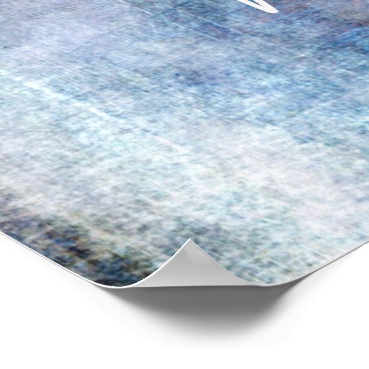 文字の追加カスタムヴィンテージ宝石トーングランジ ポスター (角)