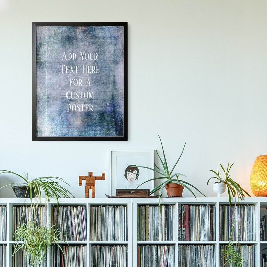 文字の追加カスタムヴィンテージ宝石トーングランジ ポスター