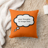 文字の追加 – カスタマイズ可能な考え クッション (ブランケット)