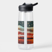 文字の追加 – Flag Sunsetに乗るカウボーイ ウォーターボトル (左面)