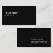 文字の黒い背景を切り取る 名刺 (正面/裏面)