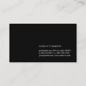 文字の黒い背景を切り取る 名刺 (裏面)