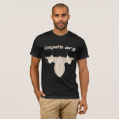 文字のIMPDbのクロドリのティー Tシャツ (正面フル)