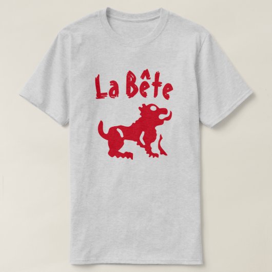 文字のLaのbêteを持つ獣 Tシャツ (デザイン正面)